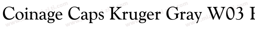 Coinage Caps Kruger Gray W03 Rg字体转换